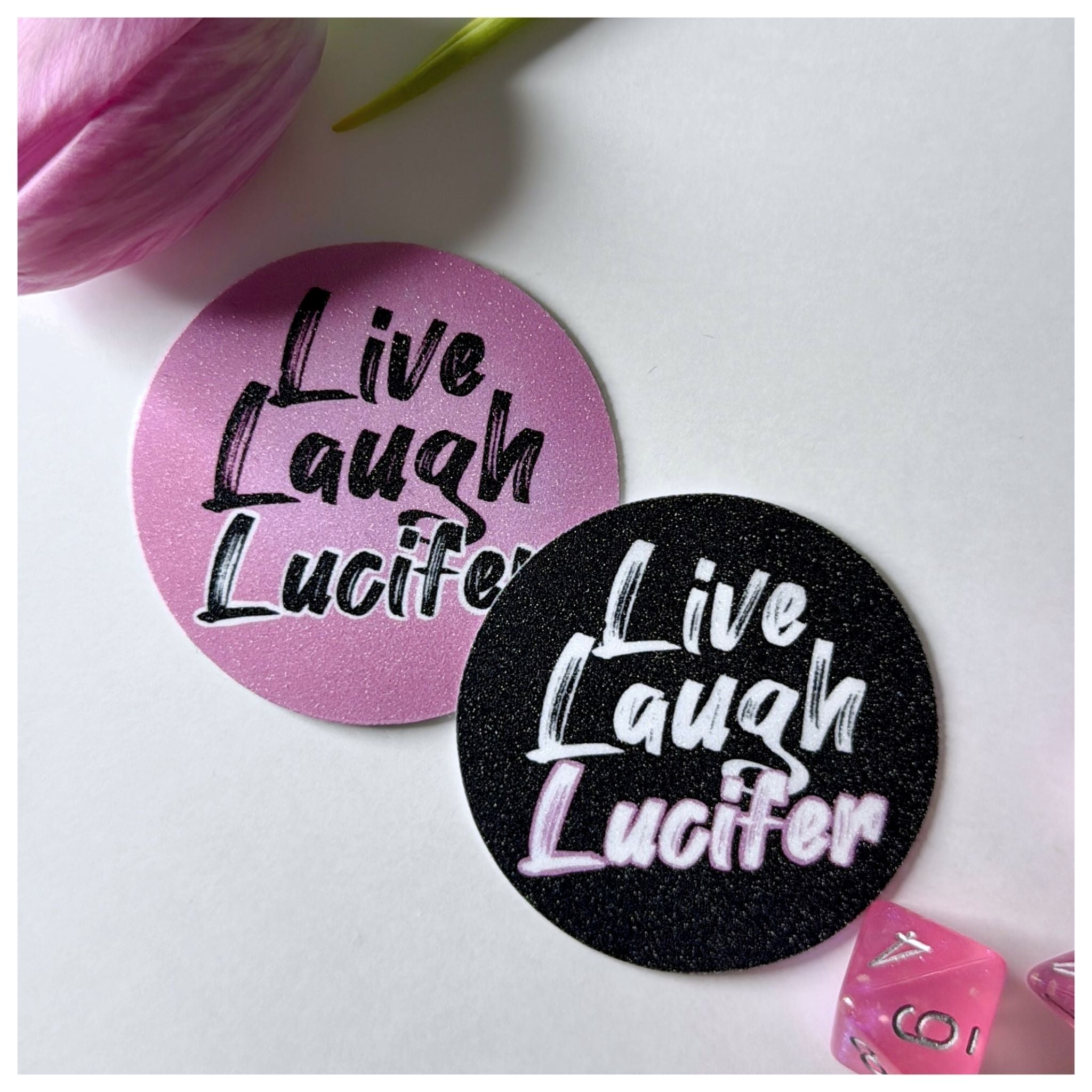 Live, laugh, Lucifer -glittertarra